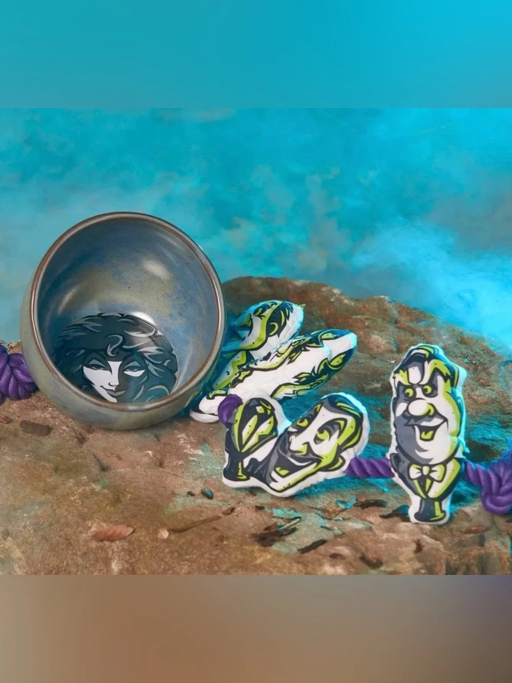 NEW Disney Parks Haunted Mansion Madame Leota Porcelain Dog or Cat Feeding Bowl